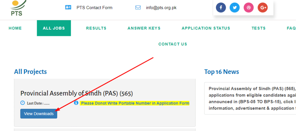 Online Apply for Provincial Assembly of Sindh Jobs 1
